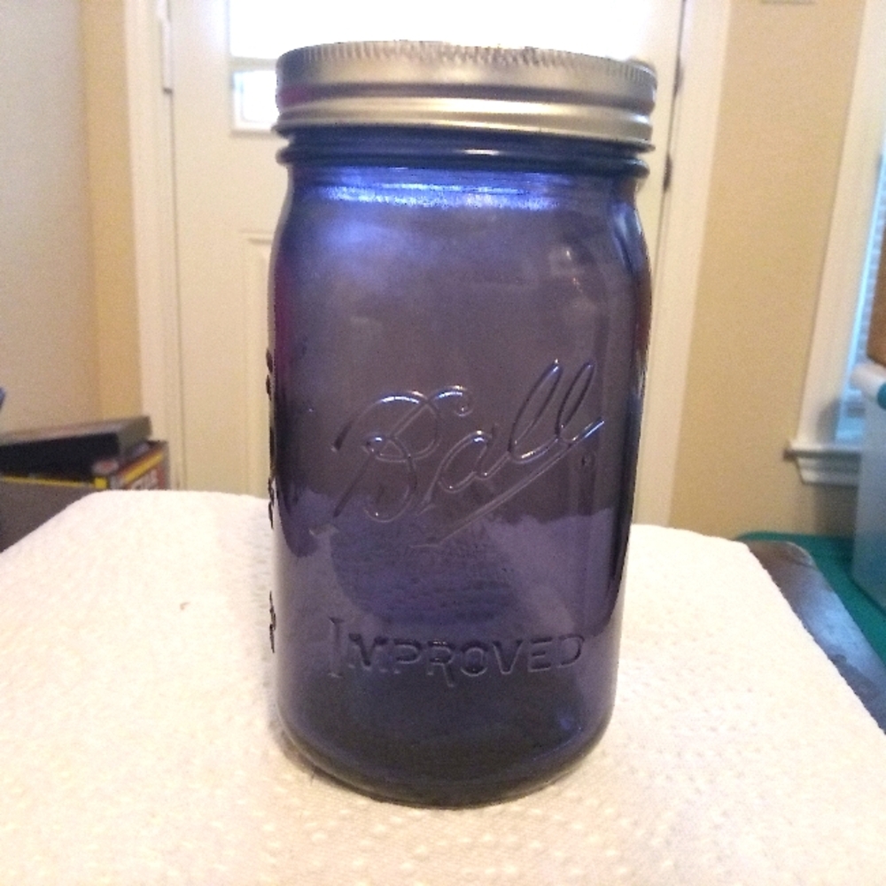 VINTAGE BALL HERITAGE PURPLE QUART MASON JAR